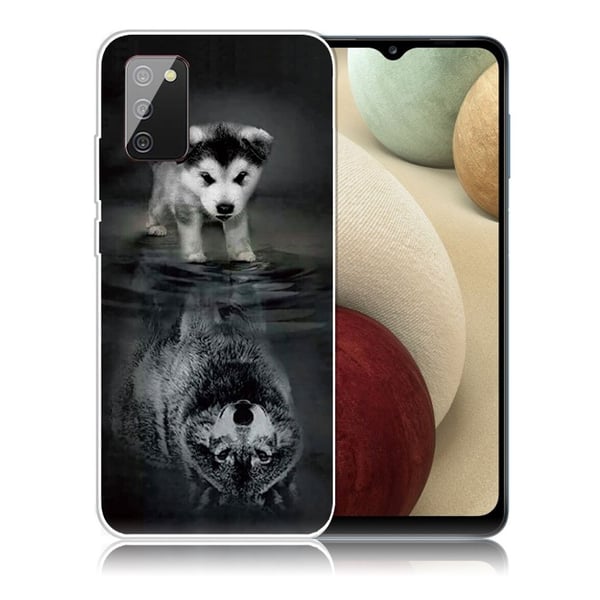 Deco Samsung Galaxy A02s Etui - Hund og Ulv