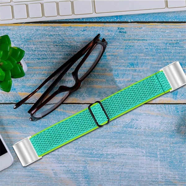 Fitbit Charge 2 nylon elastinen kellonhihna - Keltainen / Vihreä