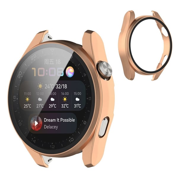 Huawei Watch 3 Pro TPU-deksel + herdet glass - Rose Gull