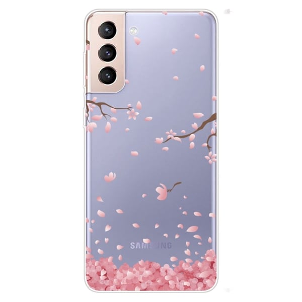 Deco Samsung Galaxy S22 Plus Etui - Lyserød Blomst