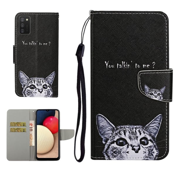 Wonderland Samsung Galaxy A02s Flippetui - Katt