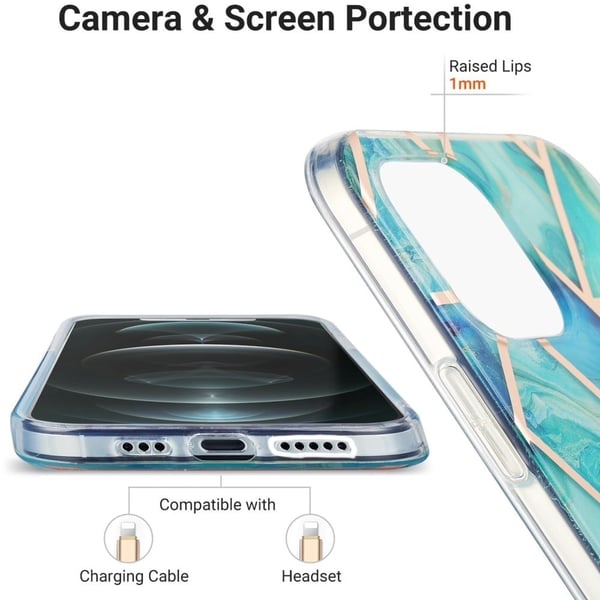 Marble iPhone 13 Pro Max Etui - Grønn