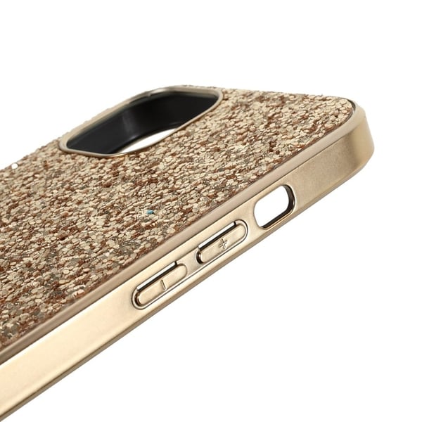 Glitter iPhone 13 Mini skal - Guld