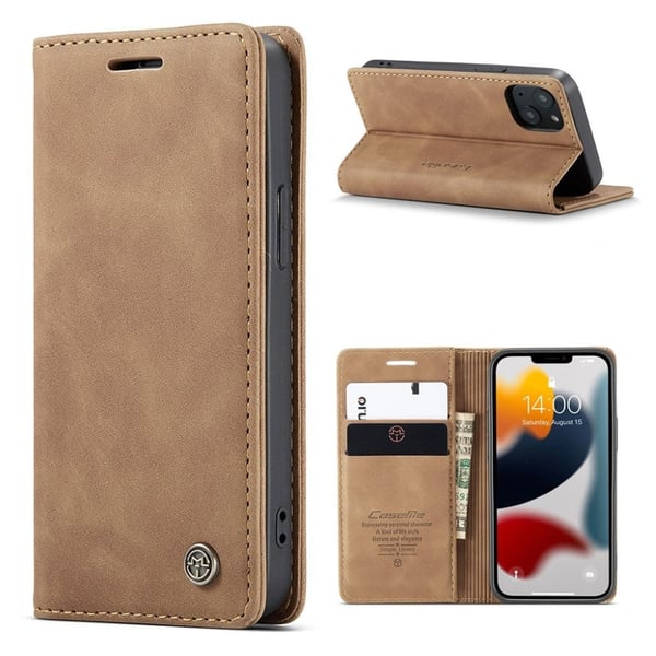 CaseMe iPhone 13 Mini vintage etui - Brun