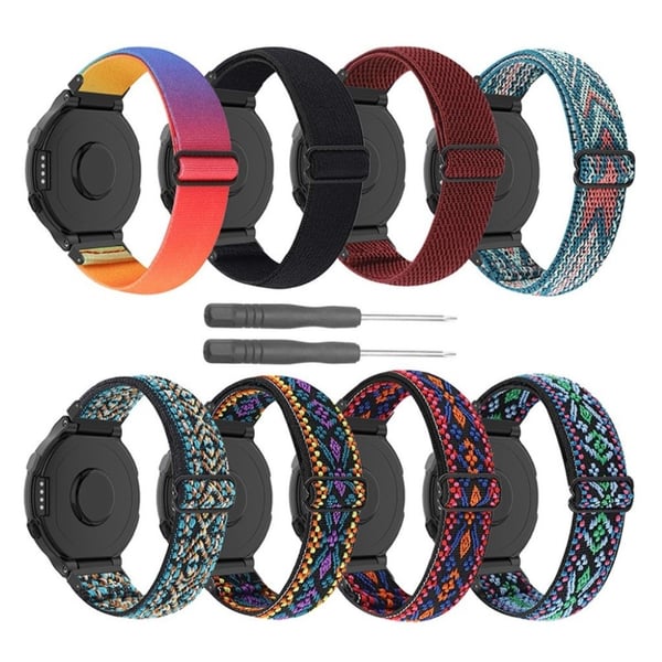 Unik elastisk, justerbar nylonspenne for Garmin Forerunner-klokke - Rød