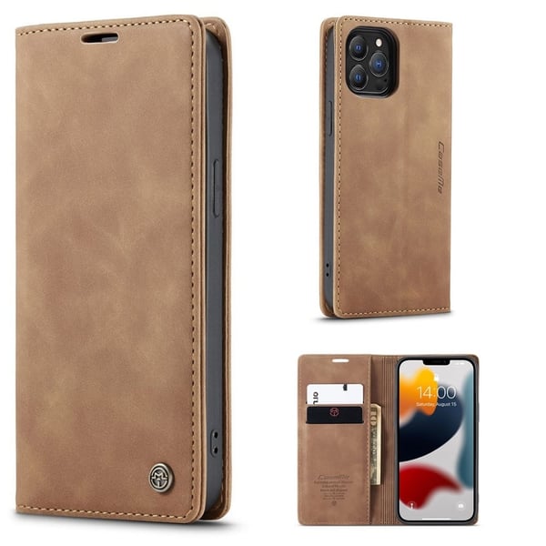 CaseMe iPhone 13 Pro vintage etui - Brun