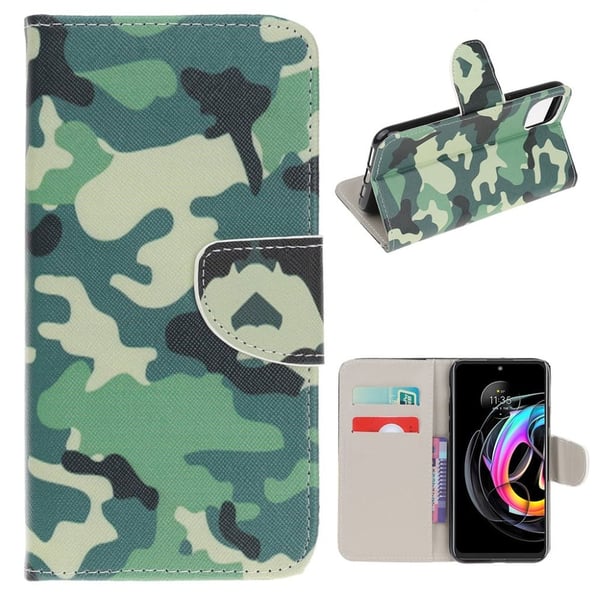 Wonderland Motorola Edge 20 Lite Flippetui - Camouflage