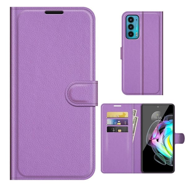 Classic Motorola Edge 20 Flip Etui - Lilla