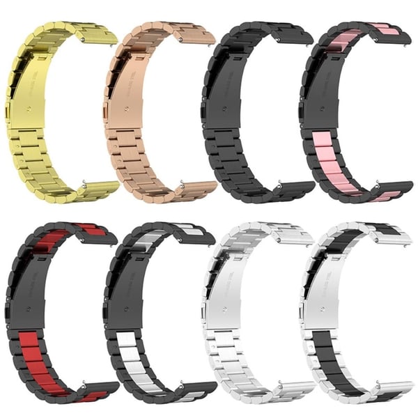 22 mm Huawei Watch GT Runner / GT 3 46 mm trippel perleklokkerem i rustfritt stål - Svart / Rød / Svart