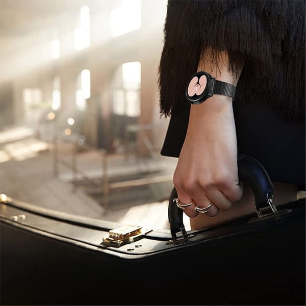 22 mm klokkerem i rustfritt stål med unik sidestruktur til Samsung Gear S3 Frontier / S3 - Svart
