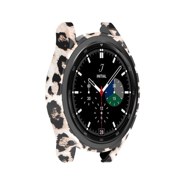 Samsung Galaxy Watch 4 Classic (42 mm) unikt beskyttelsesdeksel - Svart Leopard