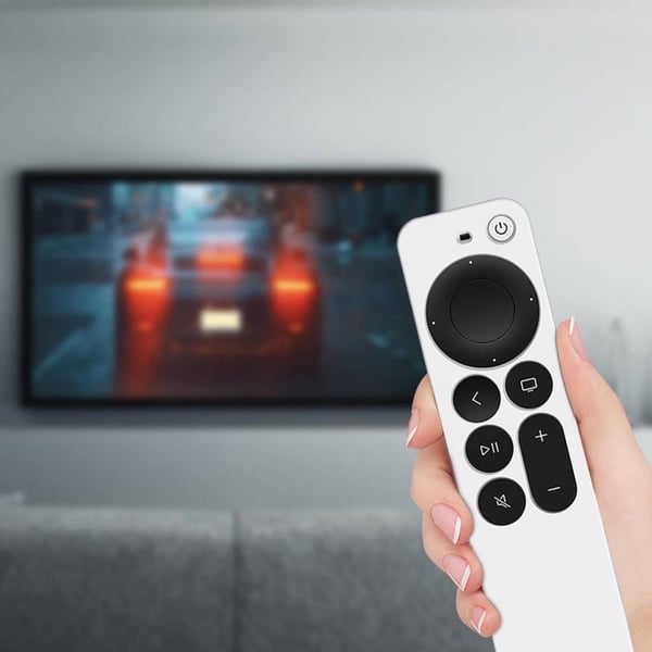 Apple TV 4K (2021) Y31 silikone-fjernbetjeningscover - Lysende Hvid