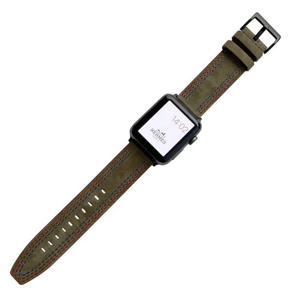 Apple Watch (41 mm) stilig klokkerem i ekte skinn - Grønn