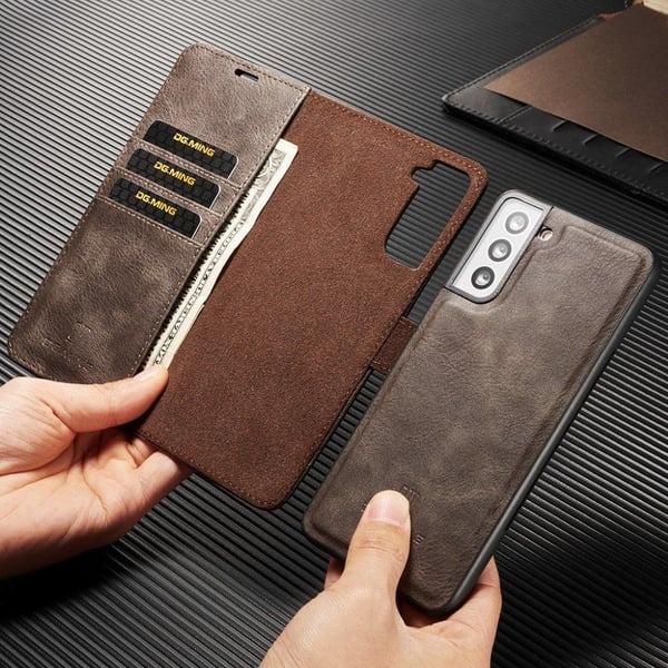 DG.Ming Samsung Galaxy S21 Plus 2-in-1 Lommebok Etui - Grå