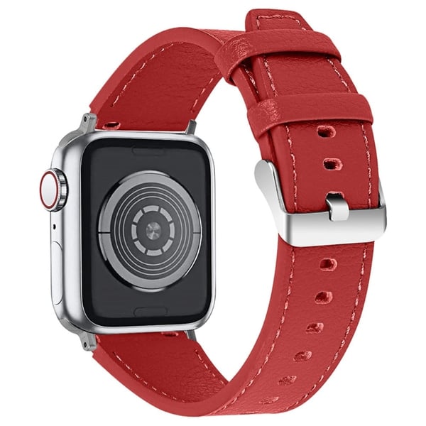 Apple Watch (41mm) urrem i ægte okselæder - Rød Apple Watch (41mm) urrem i ægte okselæder - Rød