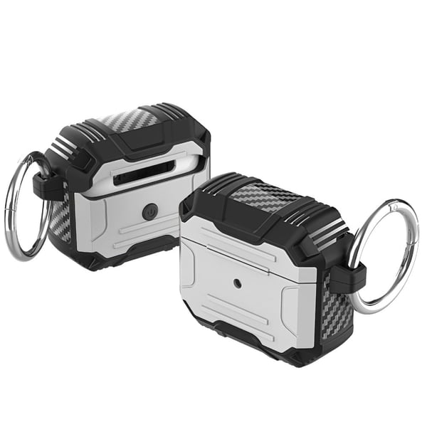 AirPods 3 TPU-etui med karabinkrok - Sølv