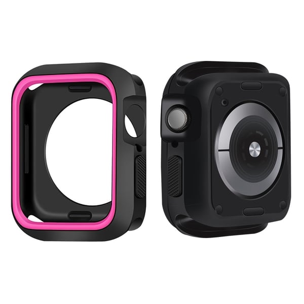 Apple Watch (41 mm) tofarget silikondeksel - Svart / Rosa