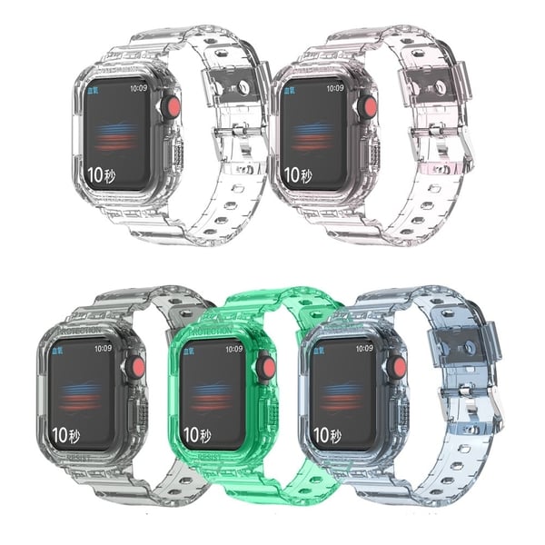 Apple Watch (41 mm) XINCUCO glacier TPU-deksel + klokkerem - Grå