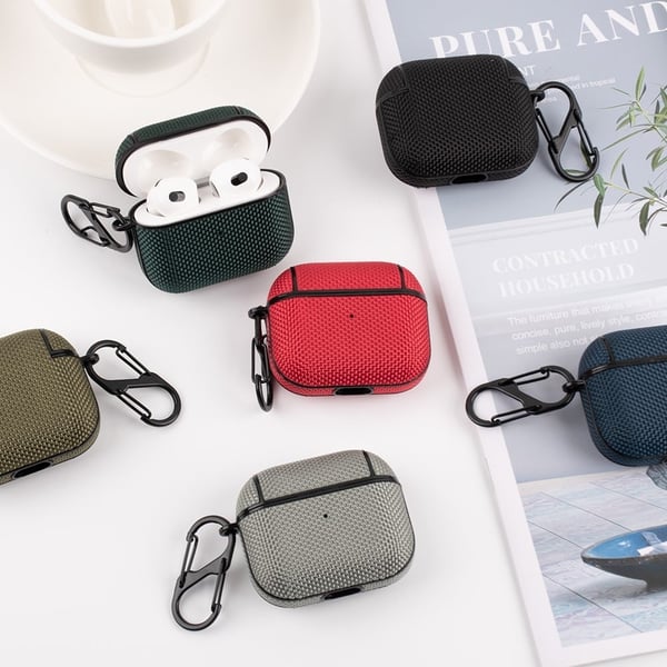 AirPods 3 optimalt beskyttelsesetui i nylon - Grønn
