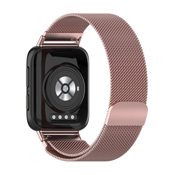 Oppo Watch 2 (46 mm) enkel milanesisk klokkerem i rustfritt stål - Rosa Rose
