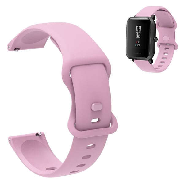 20mm Universal yksinkertainen väri silikoni kellon hihna - Pinkki 20mm Universal yksinkertainen väri silikoni kellon hihna - Pinkki