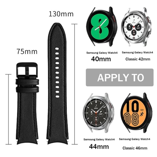 20mm Samsung Galaxy Watch 4 nahkaranneke - Pinkki