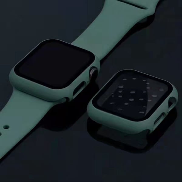 Apple Watch (45 mm) enkel ramme + skjermbeskytter i herdet glass - Grønn