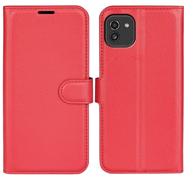 Classic Samsung Galaxy A03 Läppäkotelo - Punainen