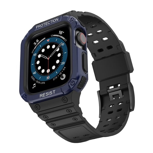 Apple Watch (41 mm) unik TPU-klokkerem - Svart / Blå