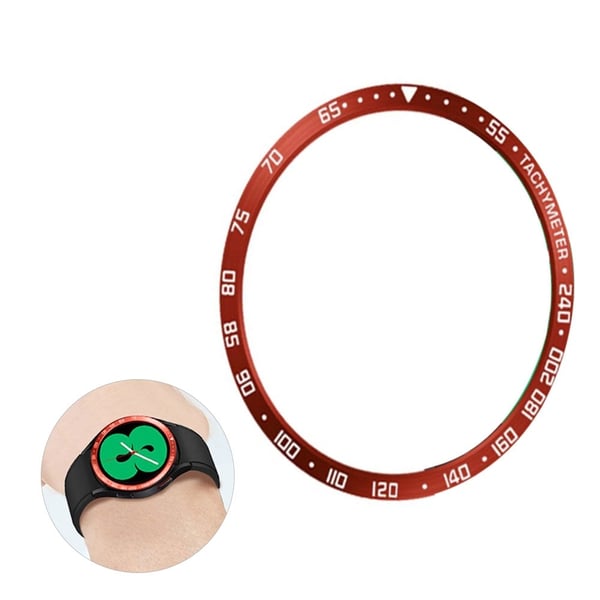 Samsung Galaxy Watch 4 Classic (42 mm) tachymeter-ring i rustfritt stål - Rød / Hvit
