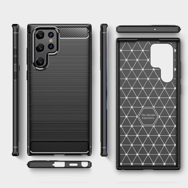 Carbon Flex Etui Samsung Galaxy S22 Ultra - Svart