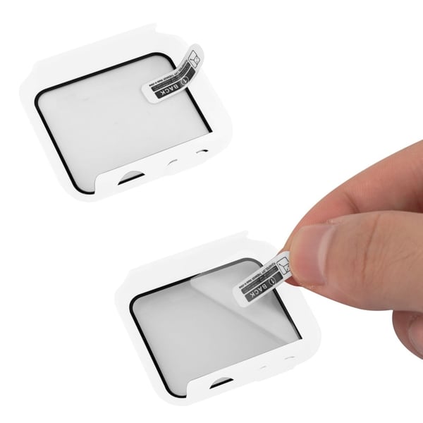 Apple Watch (45 mm) klokkerem i silikon + deksel i herdet glass - Hvit