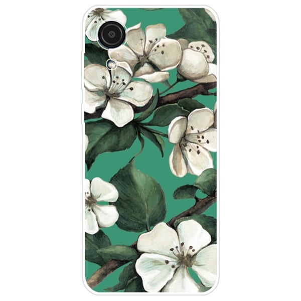 Deco Samsung Galaxy A03 Core Etui - Hvite Blomster