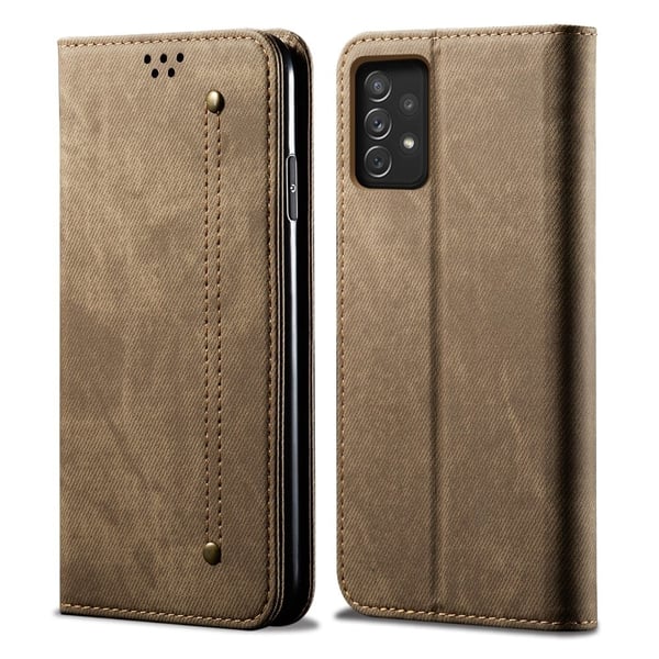 Jeans Samsung Galaxy A73 Flippetui - Khaki