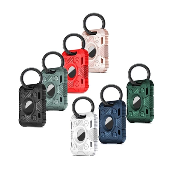 AirTags  tyyli TPU kansi rengas solki - Punainen