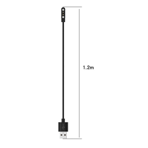 1,2 m Oppo Watch Free / Ticwatch GTH ladekabel - Svart