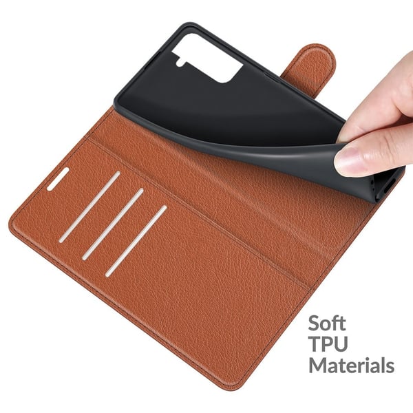 Klassisk Samsung Galaxy S22 flip etui - Brun