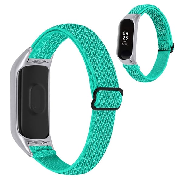 Xiaomi Mi Band 5 nylon elastisk klokkerem - Mintgrønn
