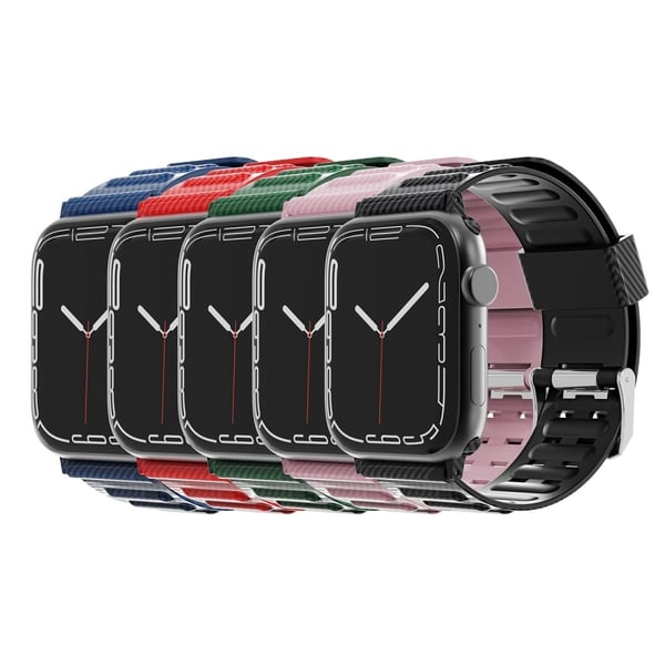 Apple Watch (45 mm) karbonfiber TPU-klokkerem - Rosa