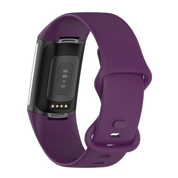 Fitbit Charge 5 enkel fleksibel urrem - Mørklilla / Størrelse: L