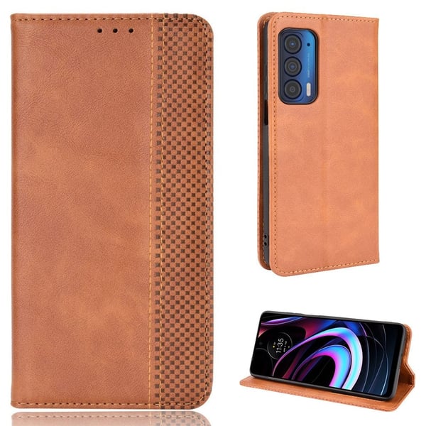 Bofink Vintage Motorola Edge (2021) Nahkakotelo - Ruskea