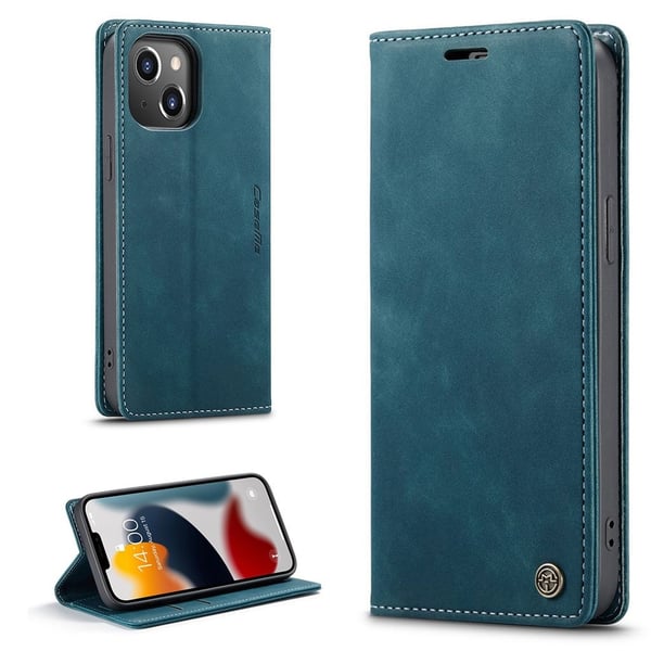 CaseMe iPhone 13 Pro vintage etui - Blå