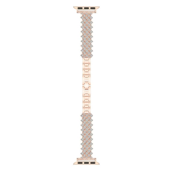 Apple Watch (45 mm) klokkerem i rhinestone-legering - Rose Gull