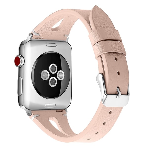 Apple Watch (45mm) Top Layer Okseskinn Ekte Lær Klokkereimer - Aprikos