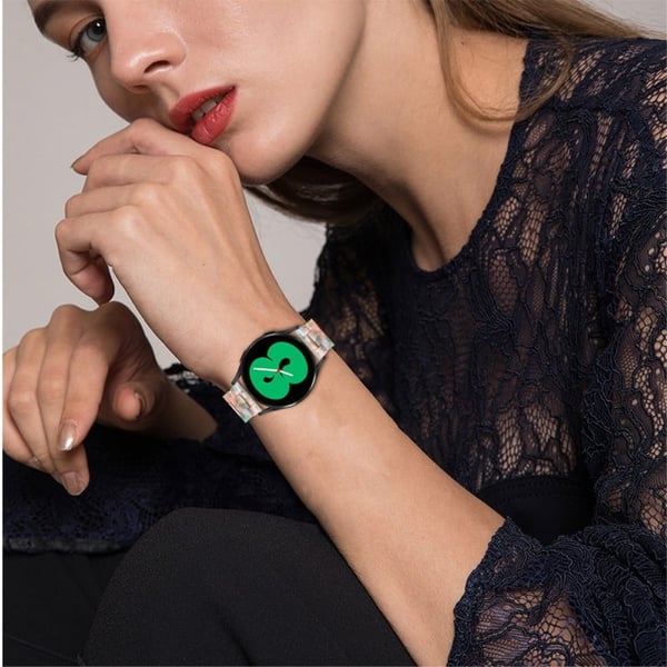 Samsung Galaxy Watch 4 Classic (46 mm) / (42 mm) kul klokkerem i resin - Rosa / Grønn
