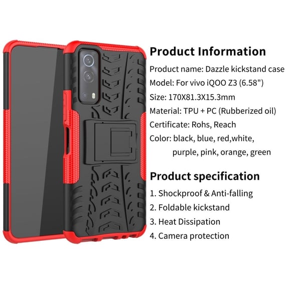 Offroad Etui Vivo iQOO Z3 / Y72 5g - Svart