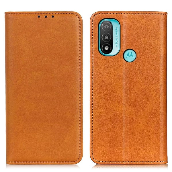 Äkta läder Motorola Moto E40 / Motorola Moto E20 fodral - Brun