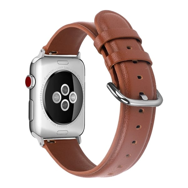 Apple Watch (45 mm) urrem i ægte okselæder - Brun Apple Watch (45 mm) urrem i ægte okselæder - Brun