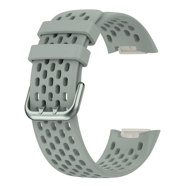 Fitbit Charge 5 åndbar urrem i silikone - Grå