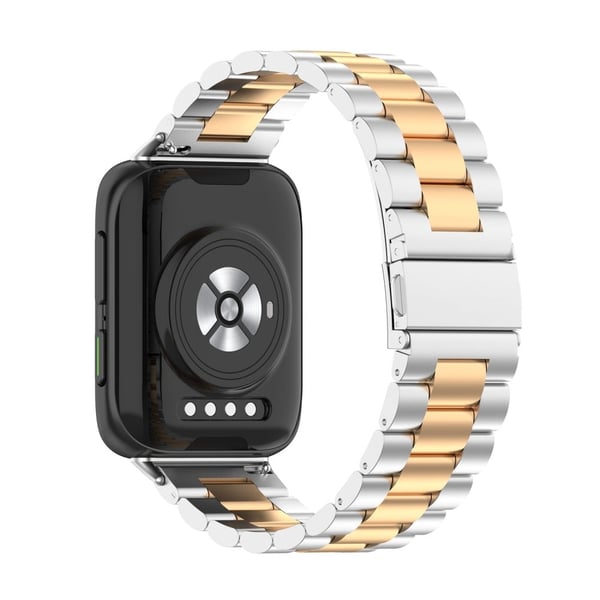 Oppo Watch 2 (42 mm) klokkerem i rustfritt stål med tre perler - Sølv / Rose Gull